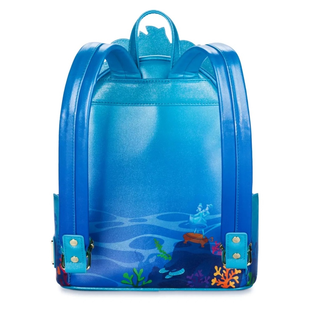2024 Disney Parks Loungefly Little Mermaid 35th Anniversary Glow Backpack - NEW - Picture 4 of 5